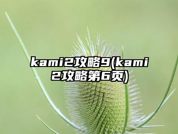 kami2攻略9(kami2攻略第6页)